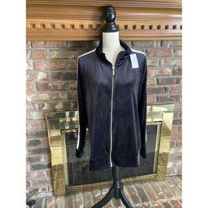 livi lane bryant Blacke Velvet Warm Up Jacket Size 18/20 NWT